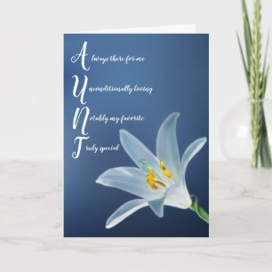 Carte d'anniversaire de la tante Tante Florale
