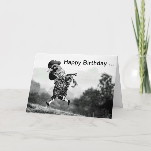 Carte d'anniversaire de la tête de poulet (Devant)