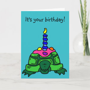 Carte d'anniversaire de la tortue