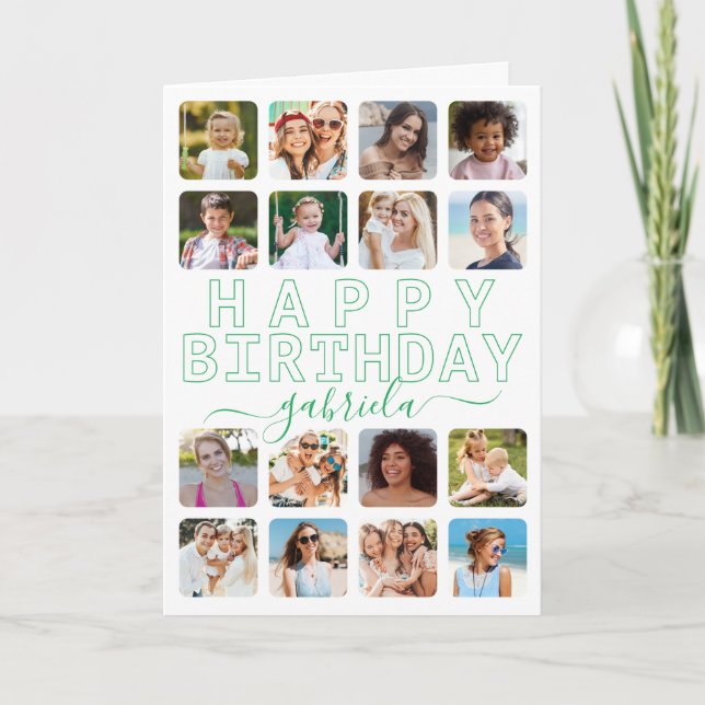 Carte d'anniversaire de la typographie moderne - P (Devant)