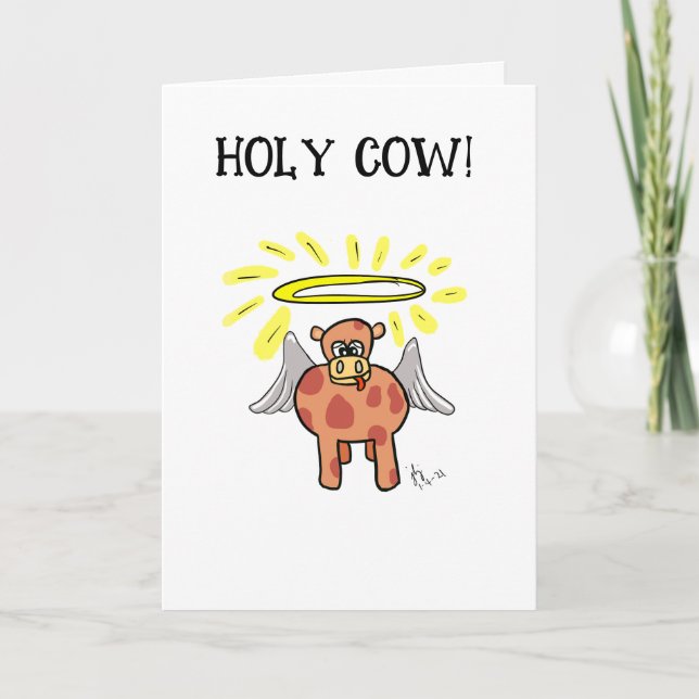 Carte d'anniversaire de la vache (Devant)