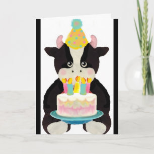 carte d'anniversaire de la vache lil