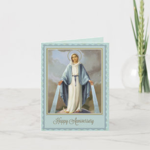Carte d'anniversaire de la Vierge catholique relig