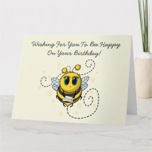Carte d'anniversaire de l'abeille