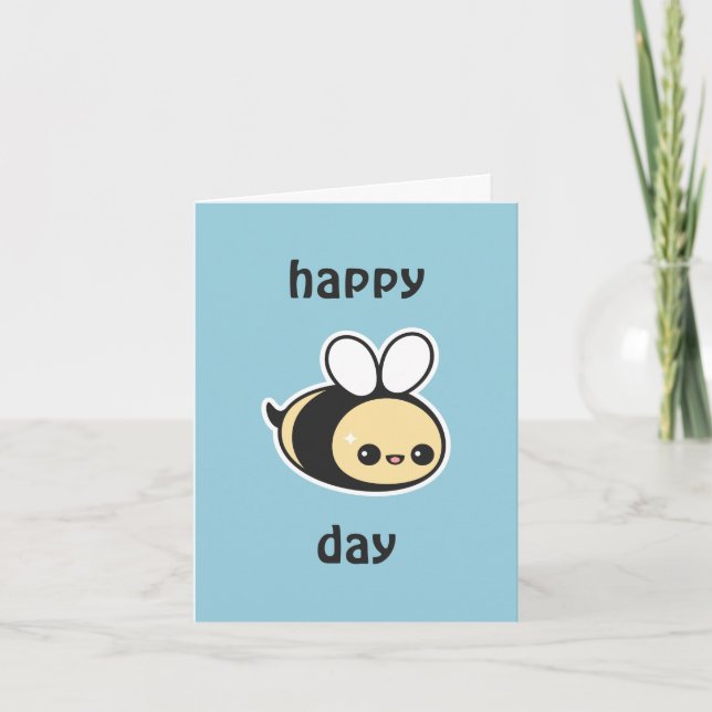 Carte d'anniversaire de l'abeille (Devant)
