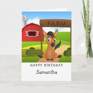 Carte d'anniversaire de l'amoureux du cheval