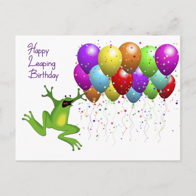 Carte d'anniversaire de l'année bissextile (Devant)