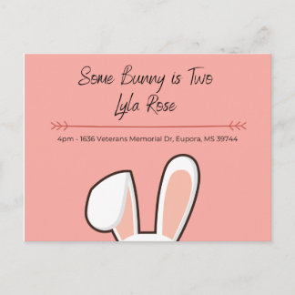 Carte d'anniversaire de lapin