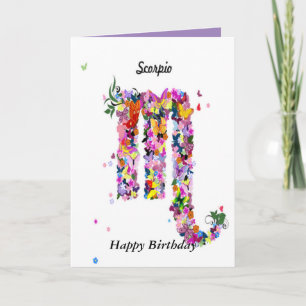 Carte d'anniversaire de l'astrologie Scorpio