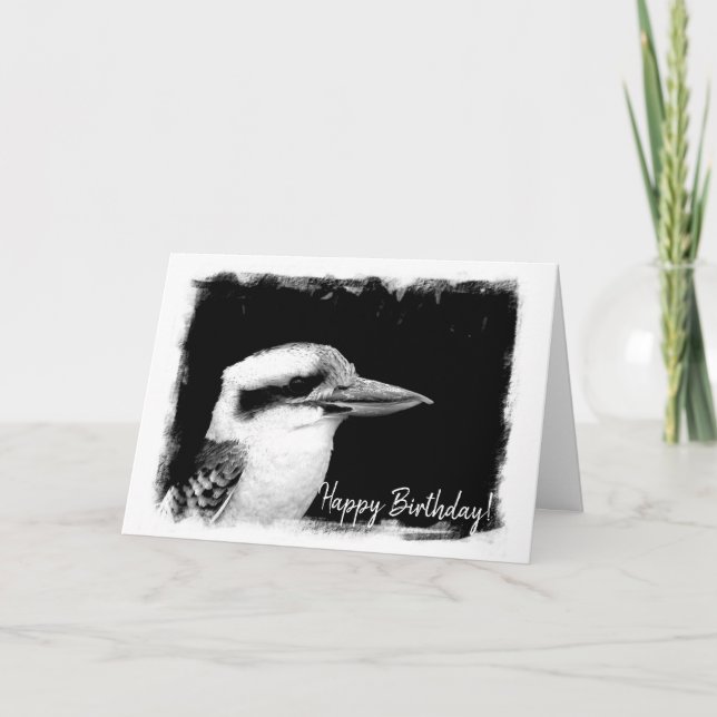 Carte d'anniversaire de l'Australien Kookaburra (Devant)