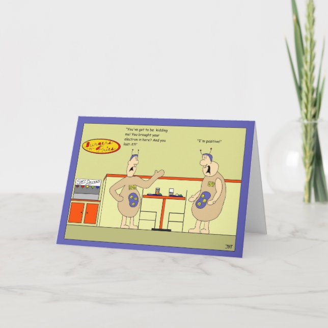 Carte d'anniversaire de l'électron Neutron Proton (Devant)