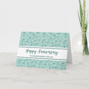 Carte d'anniversaire de l'employé Confetti en bleu