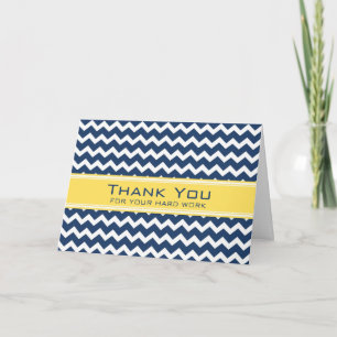 Carte d'anniversaire de l'employé de Chevron jaune
