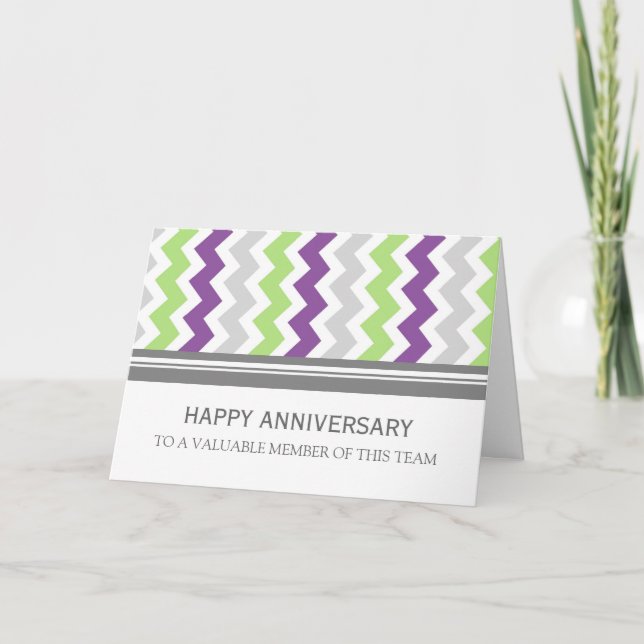 Carte d'anniversaire de l'employé de Lime Plum Gre (Devant)