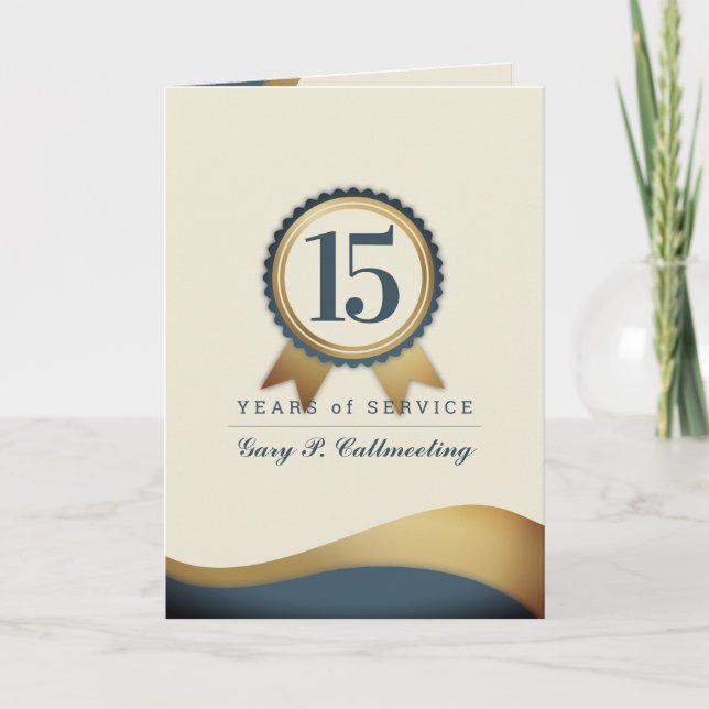 Carte d'anniversaire de l'employé du sceau d'or Fa (Devant)