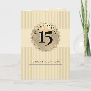 Carte d'anniversaire de l'employé du sceau d'or Fa