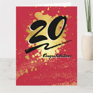 Carte d'anniversaire de l'employé Faux or