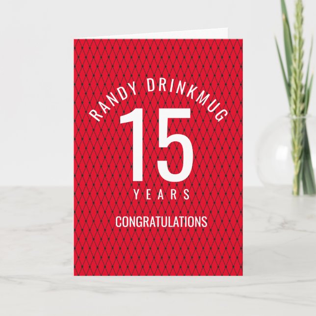 Carte d'anniversaire de l'employé universelle coul (Devant)