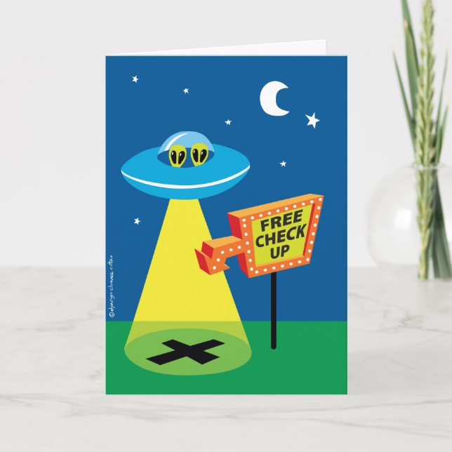 Carte d'anniversaire de l'enlèvement d'alien gratu (Devant)