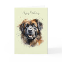 Carte d'anniversaire de Leonberger #1