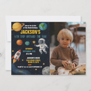 Carte d'anniversaire de l'espace modifiable avec p