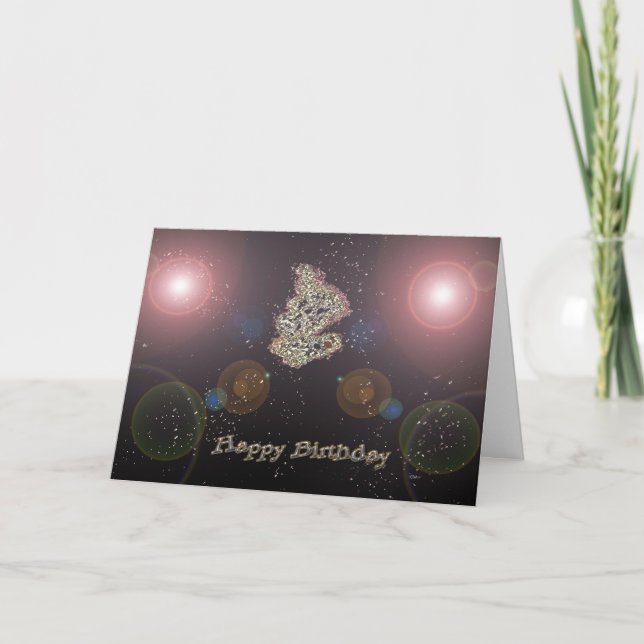 Carte d'anniversaire de l'espace profond (Devant)