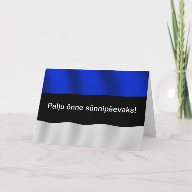 Carte d'anniversaire de l'Estonie (Devant)
