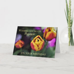 Carte d'anniversaire de l'heure des tulipes
