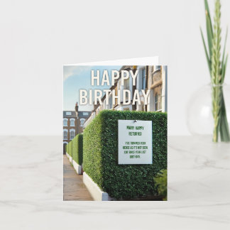 Carte d'anniversaire de l'horloge de couverture vo
