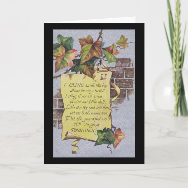 Carte d'anniversaire de lierre (Devant)