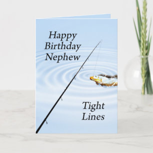 Carte d'anniversaire de lignes serrées pour neveu