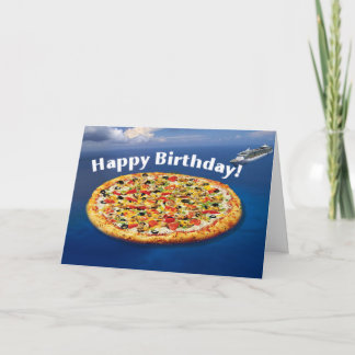 Carte d'anniversaire de l'île Pizza