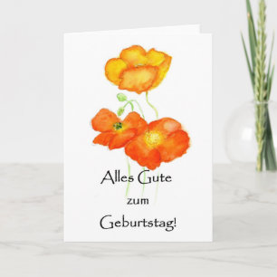 Carte d'anniversaire de l'Islande Poppies - Saluta