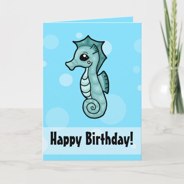 Carte d'anniversaire de Little Seahorse (Devant)