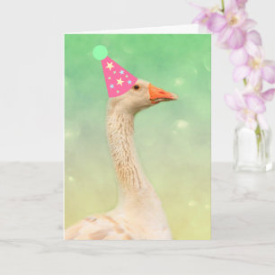Carte d'anniversaire de l'oie glamour