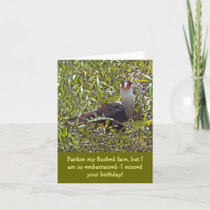 CARTE D'ANNIVERSAIRE DE L'OISEAU FUNÉE/BATTUE