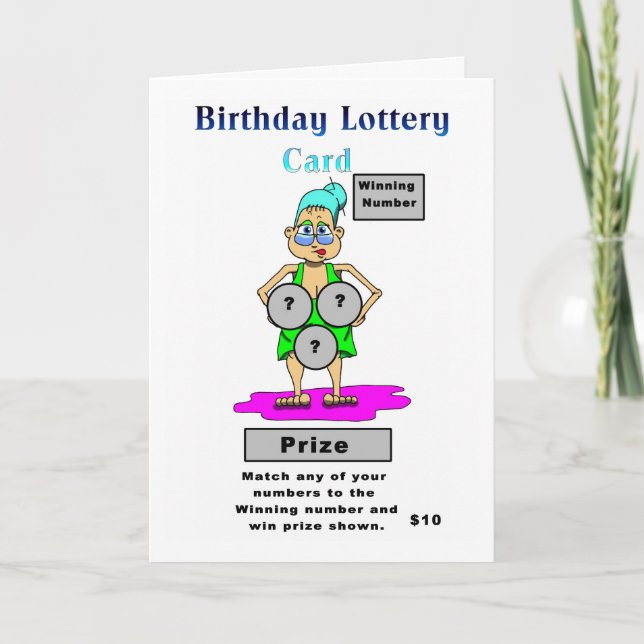 Carte d'anniversaire de loterie (Devant)