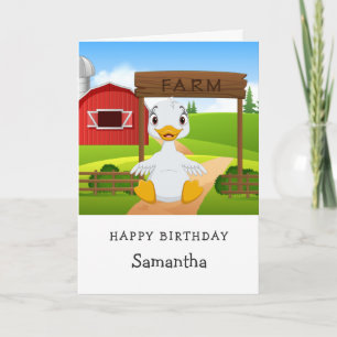 Carte d'anniversaire de Lucky Duck