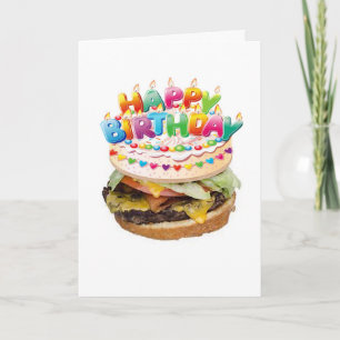 Carte d'anniversaire de luxe d'hamburger