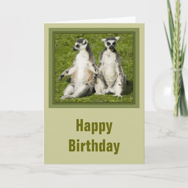 Carte d'anniversaire de M. et de Mme Lemur (Devant)