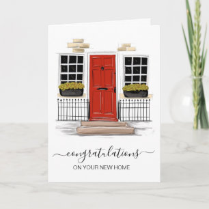 Carte d'anniversaire de maison heureuse, illustrat