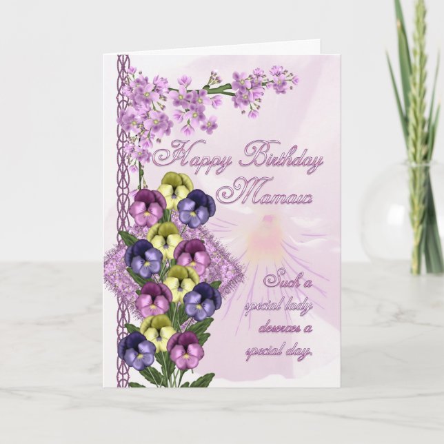 Carte d'anniversaire de Mamaw - pensée (Devant)