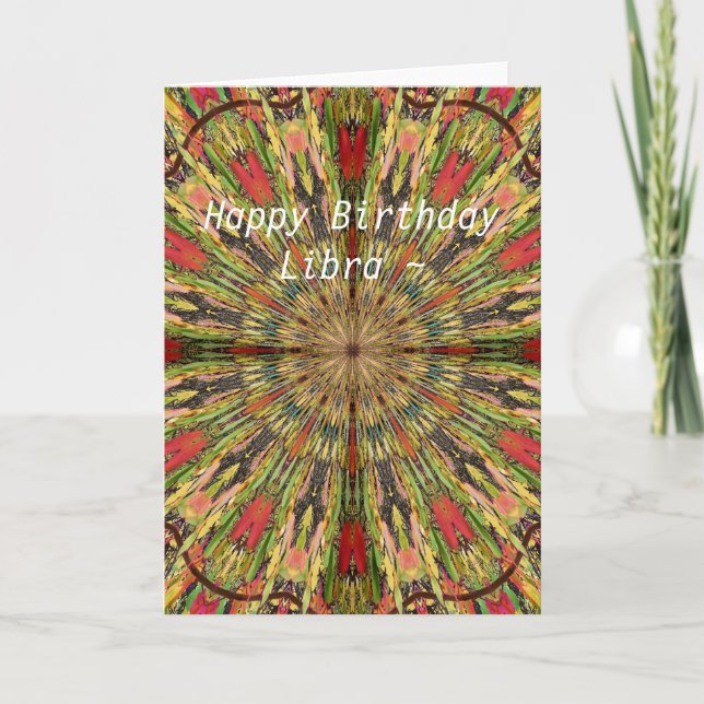 Carte d'anniversaire de mandala de Balance (Devant)