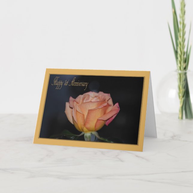 Carte d'anniversaire de mariage 1 an (Devant)