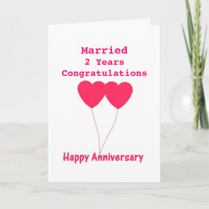 Carte d'anniversaire de mariage 1 an. Personnalise