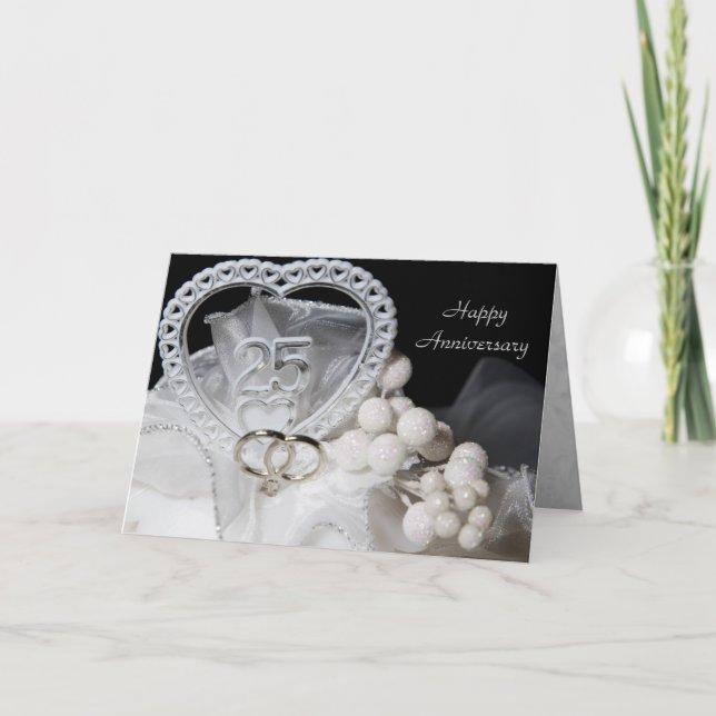 Carte d'anniversaire de mariage 25 ans (Devant)