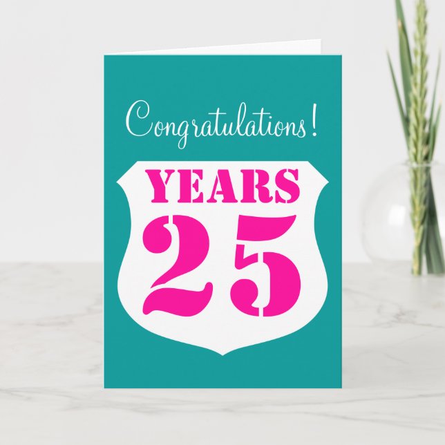 Carte d'anniversaire de mariage 25 ans (Devant)