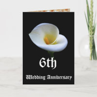 carte d'anniversaire de mariage 6 ans - Lily