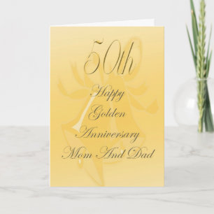 Carte d'anniversaire de mariage de 50 ans pour mam