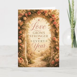 Carte d'anniversaire de mariage : L'amour grandit
